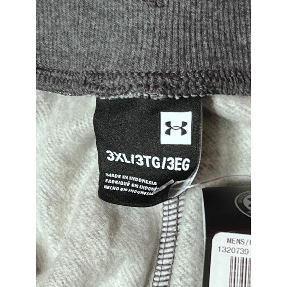 Under Armour Mens Gray Fleece Jogger Sweatpants Athletic 3XL Loose Fit Tapered - Picture 7 of 9